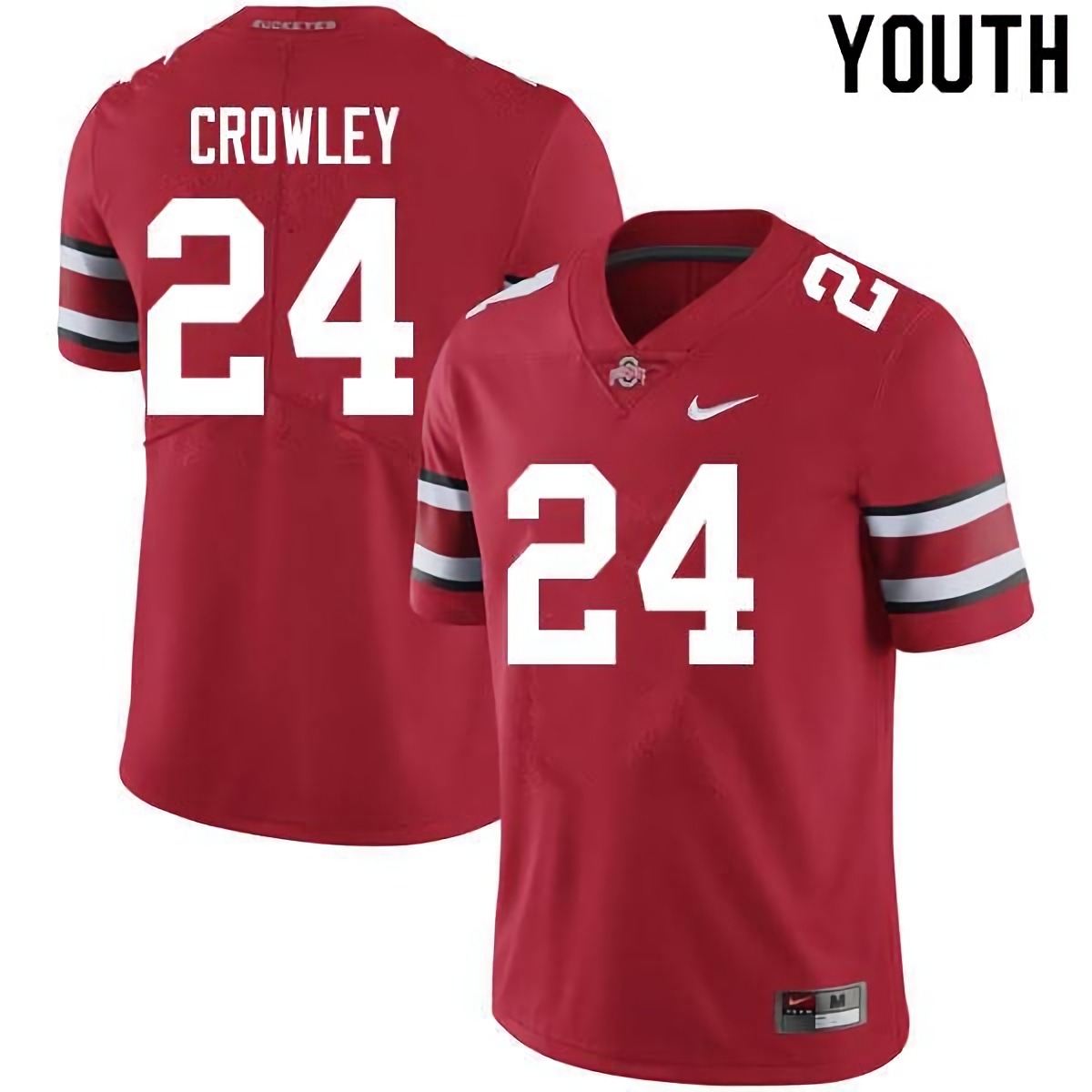 Marcus Crowley Ohio State Buckeyes Youth NCAA #24 Nike Scarlet College Stitched Football Jersey WKH7356HQ